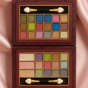 Luxe Velvet Duo - 30-Shade Professional Eyeshadow & Highlight Palette Set